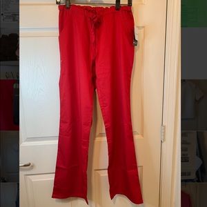 Red scrub pants